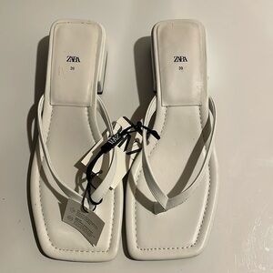 White Zara Thing Slippers